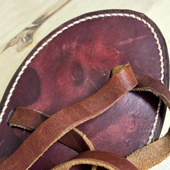 Paul Taylor Handmade Leather Boho Hippie Sandals M8 W10 - Picture 5 of 10